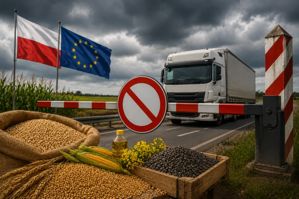 Польща зберігає заборону на агропродукцію з України