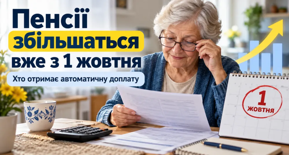 Вікові надбавки до пенсії: хто отримає доплату з жовтня