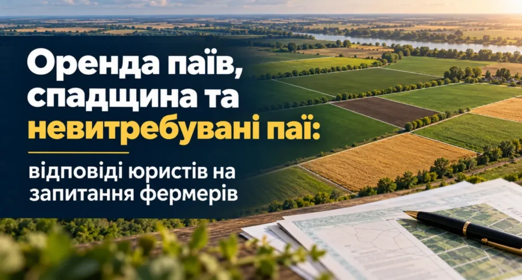 Оренда паїв та спадщина: поради юристів для фермерів